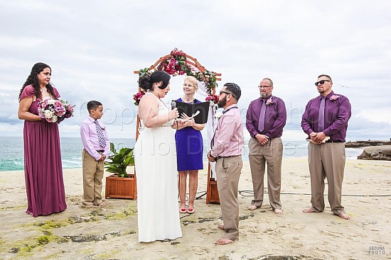 Natalia and Anthony Windansea Beach Wedding