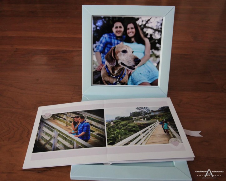 Engagement portait album book with your favorite photos by San Diego Photographer Andrew Abouna