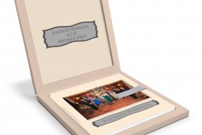Oster 50th Wedding Anniversary Photos Book by San Diego Photographer Andrew Abouna - Box Open
