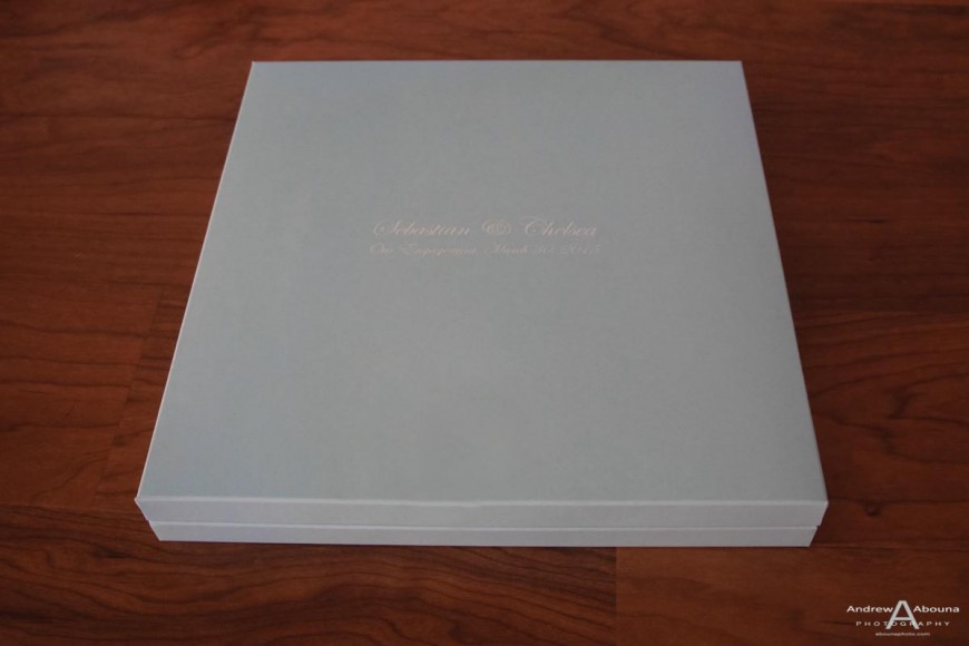 Engagement portait album book with your favorite photos by San Diego Photographer Andrew Abouna