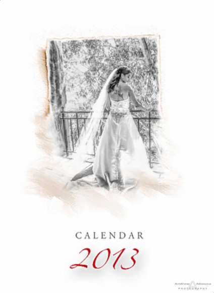 Wedding Photographer Portfolio Album - Calendar with Wedding Album - Page 1 - San Diego Wedding Photographers Andrew Abouna