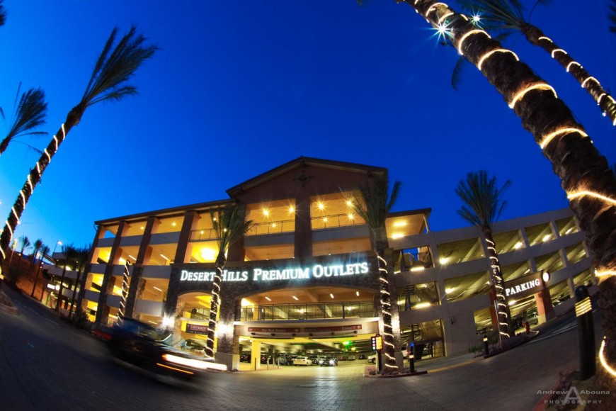ParkHelp USA Guidance Commercial Photography of Desert Hills Premium Outlets by San Diego Photographer Andrew Abouna
