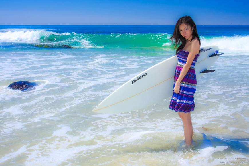 Surfer Girl Photos of Kathryn by San Diego Photograher Andrew Abouna