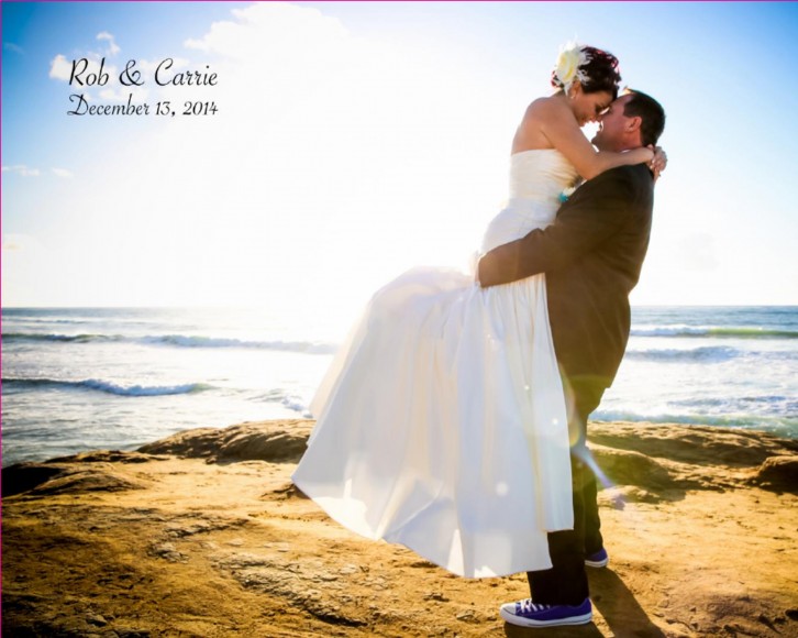 Carrie and Rob Wedding Album by San Diego Wedding Photographer-cover