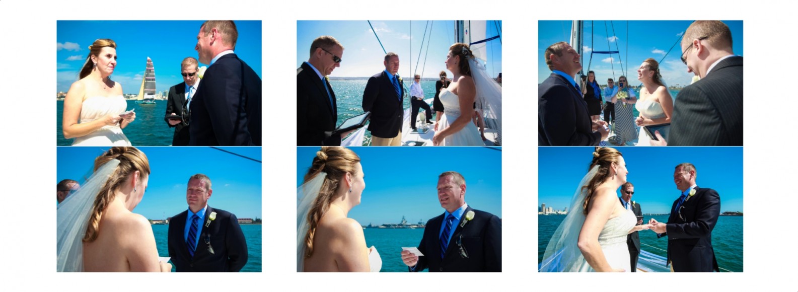 Laura and Davids Wedding Book - San Diego Yacht Wedding by Wedding Photographers Andrew Abouna - Pages 16-17