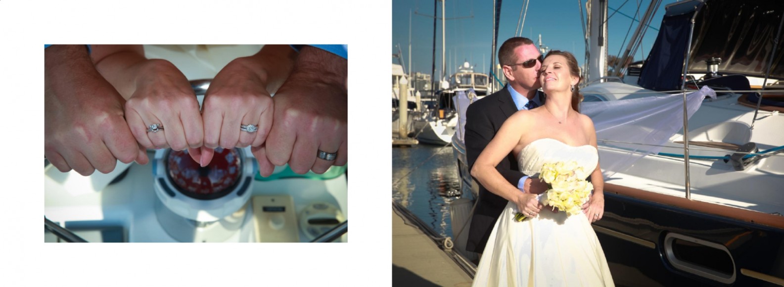 Laura and Davids Wedding Book - San Diego Yacht Wedding by Wedding Photographers Andrew Abouna - Pages 34-35