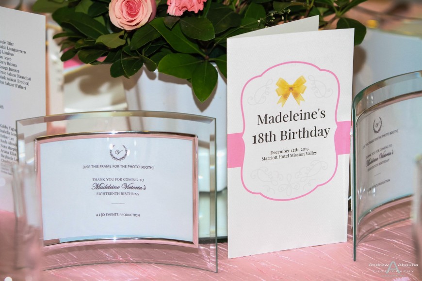 Madeleine 18th Birthday Party Photography at Mariott by San Diego Event Photographer Andrew Abouna