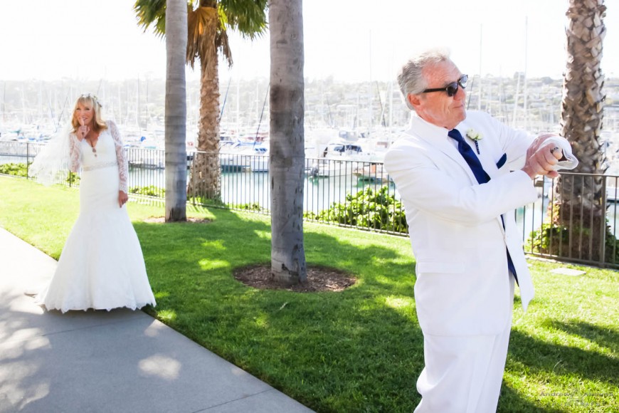 Darcie and Rick Best Western Island Palms Wedding Beside the Marina and Bay by San Diego Wedding Photographers Andrew Abouna