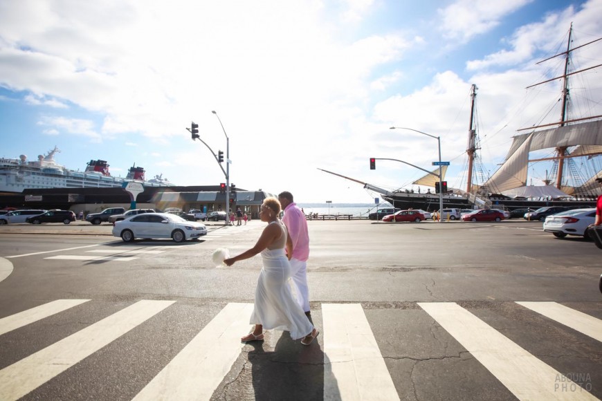 Tamika and Brad - Courthouse Waterfront Wedding San Diego - AbounaPhoto