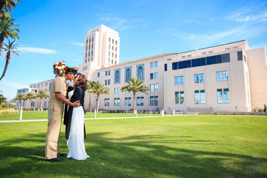 Mary and Lester Courthouse Wedding in San Diego by Photographer AbounaPhoto