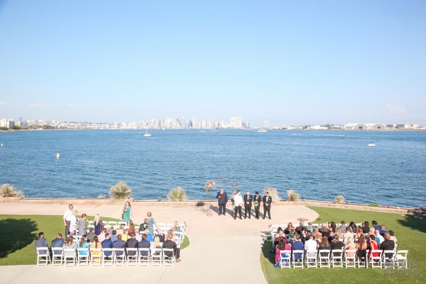 Allie and Trevor - San Diego Bay Wedding Photos at Admiral Kidd by AbounaPhoto